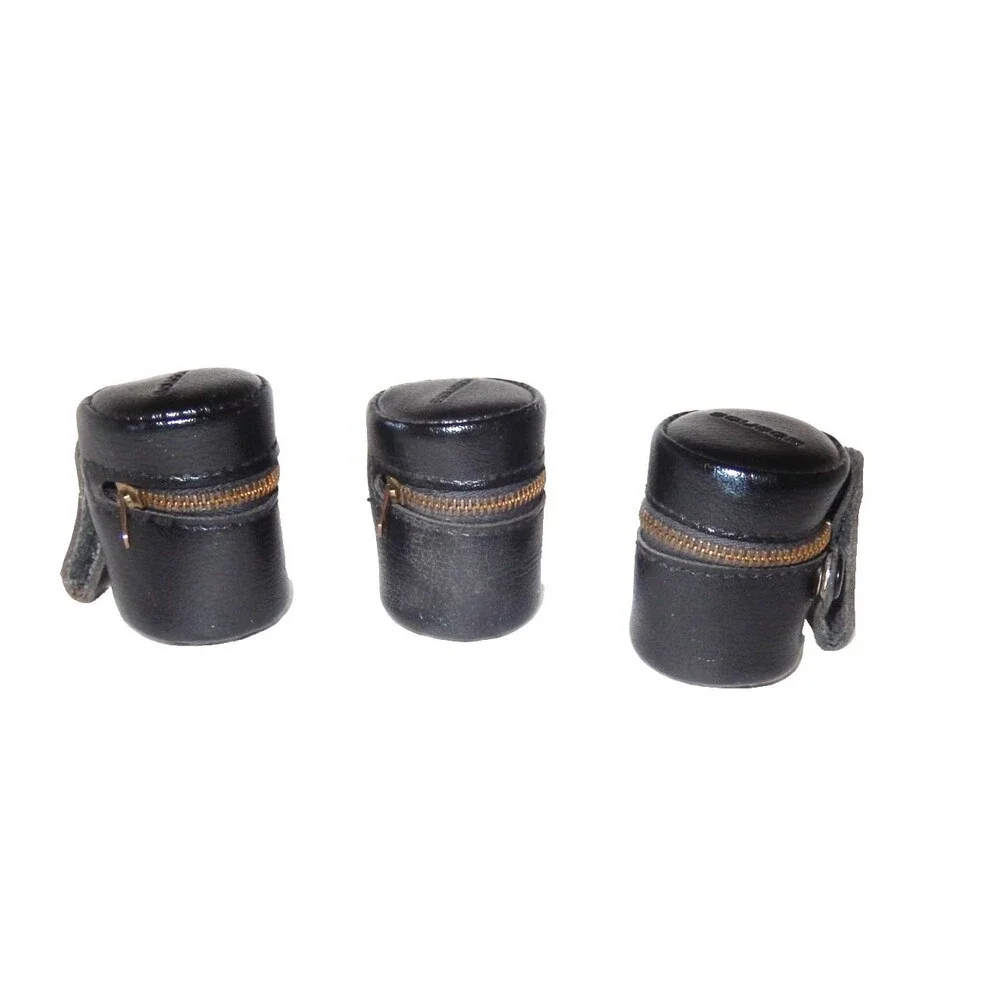 3 Vintage Soligor 35mm Film Cases Canisters Holders Zipper Closure